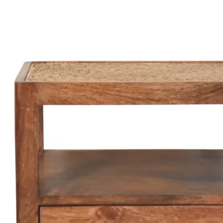 Saffron Rattan Side Table | MODA Britain