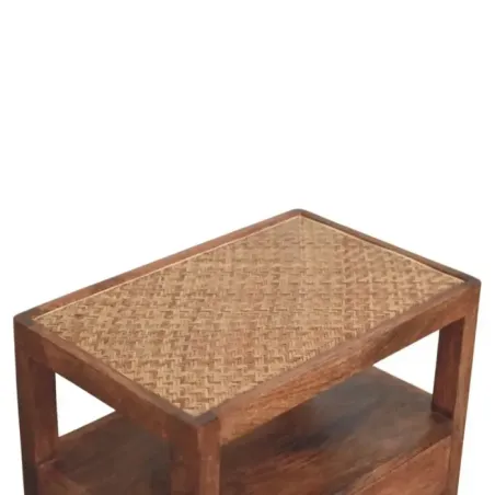 Saffron Rattan Side Table | MODA Britain