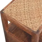 Saffron Rattan Side Table | MODA Britain