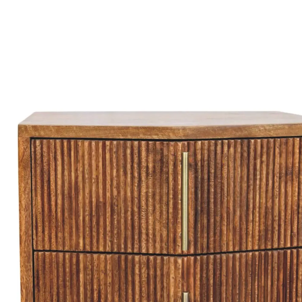 Louvre Solid Mango Wood Bedside Unit
