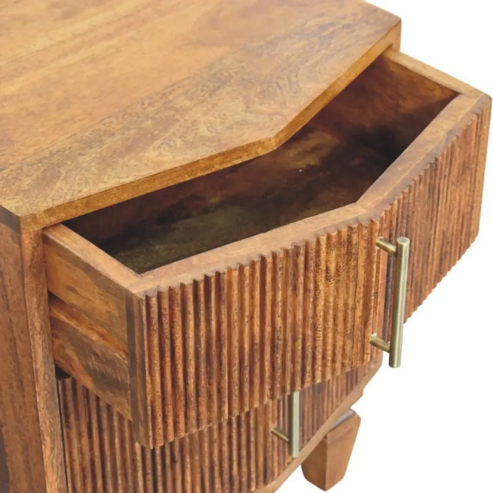 Louvre Solid Mango Wood Bedside Unit