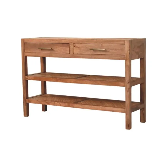Saffron Rattan Console Table