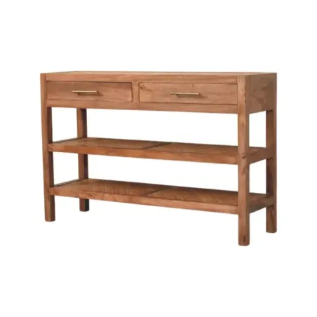 Saffron Rattan Console Table