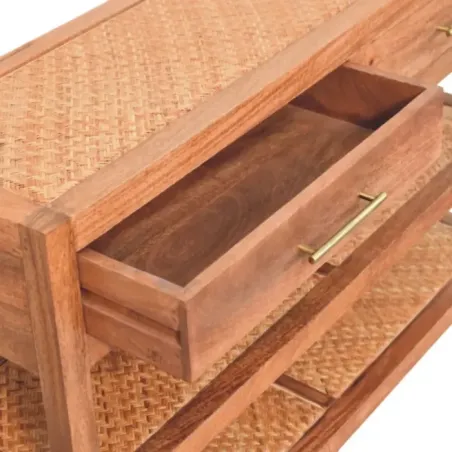 Saffron Rattan Console Table | MODA Britain