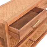 Saffron Rattan Console Table | MODA Britain