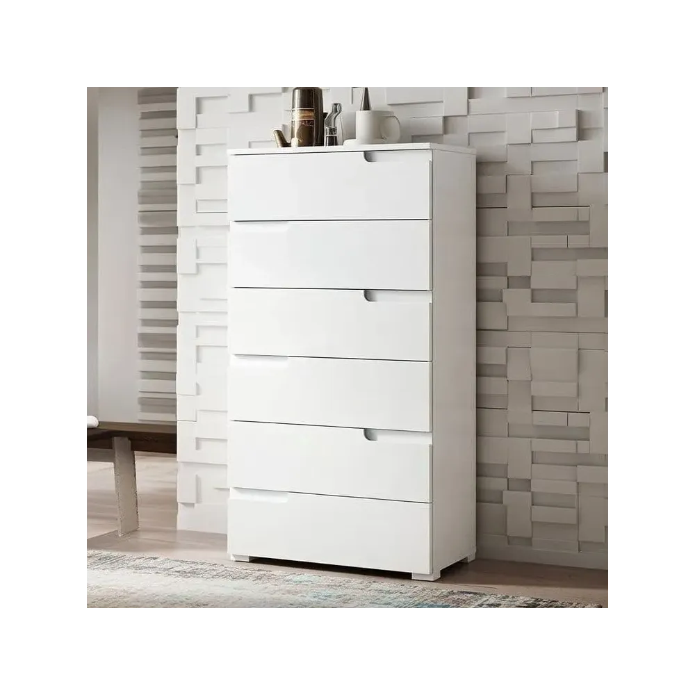 White Rock Gloss Chest of Drawers