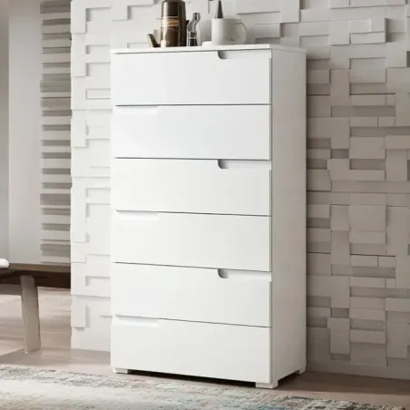 White Rock Gloss Chest of Drawers