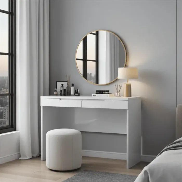 White Rock Gloss Study Desk