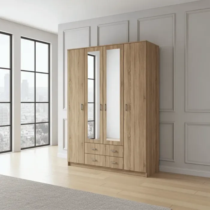 Miami Oak Storage Wardrobe