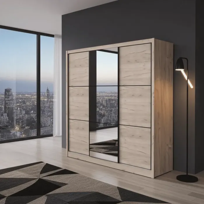 Navara Oak Storage Wardrobe