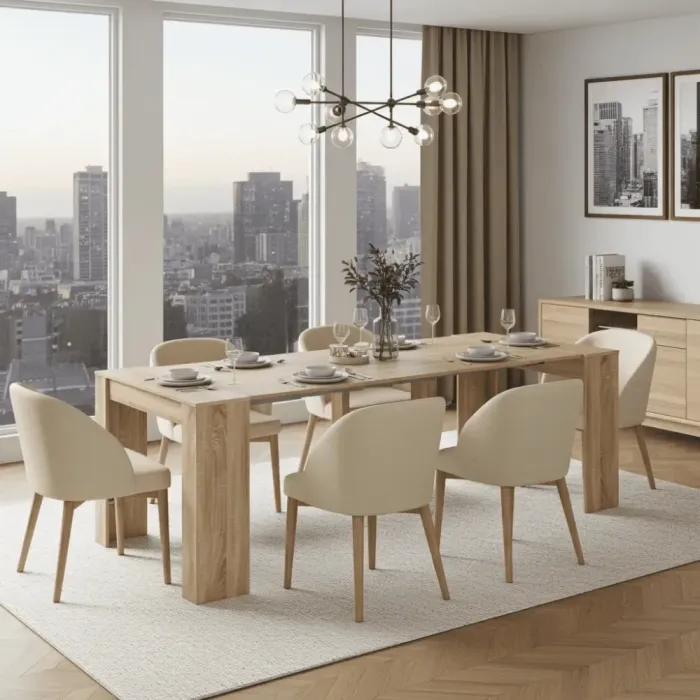 Luiz Oak Dining Centrepiece