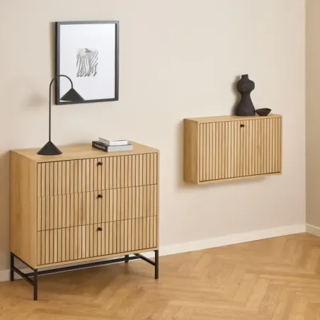 Albany Shoe Cabinet 1 Flip-Down Door – Oak