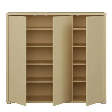 Alice Springs Shoe Cabinet with 3-Door – Butter Yellow