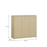Alice Springs Shoe Cabinet with 3-Door – Butter Yellow