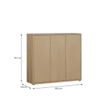 Alice Springs Shoe Cabinet with 3-Door – Elegancia Oak