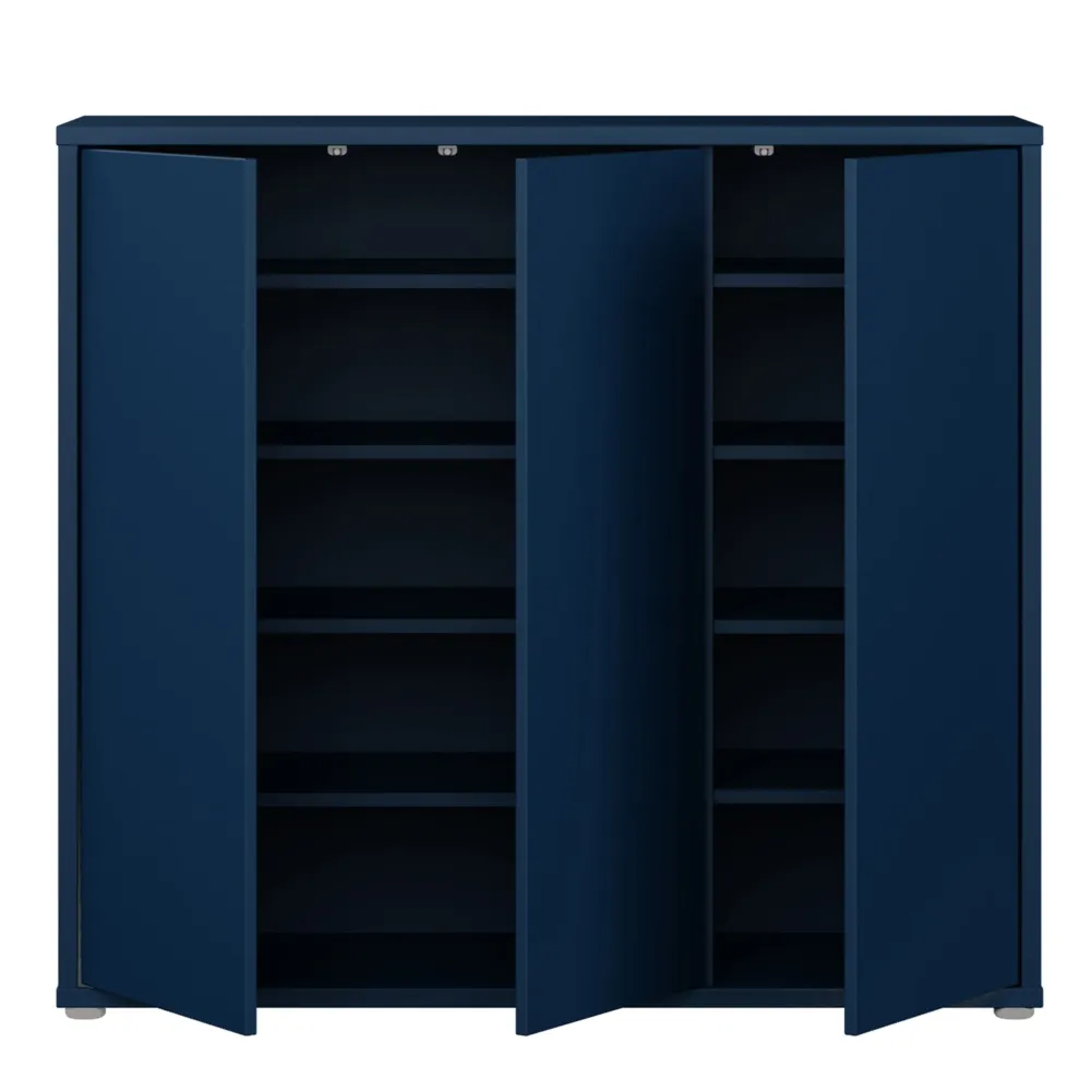 Alice Springs Shoe Cabinet with 3-Door – Night Blue