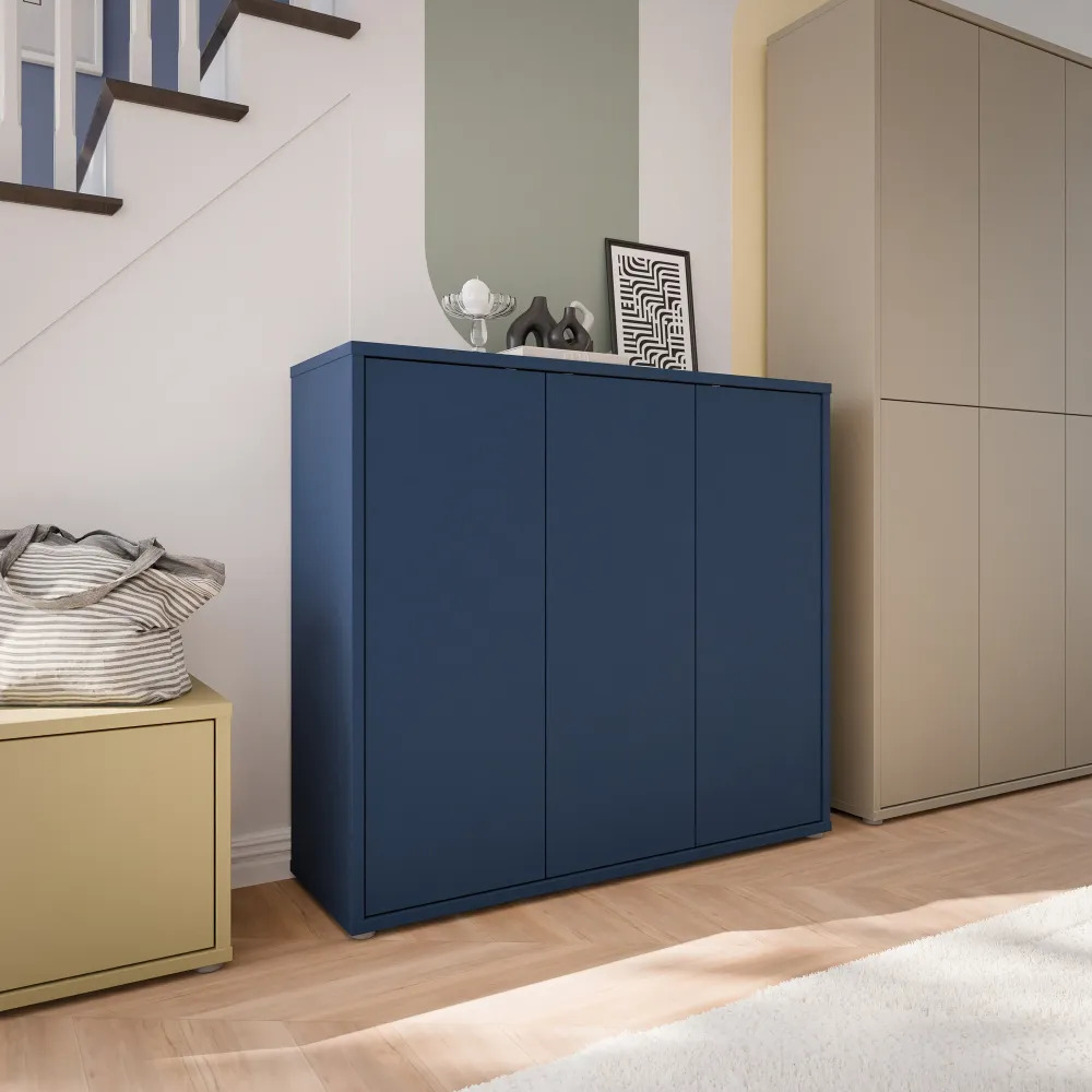 Alice Springs Shoe Cabinet with 3-Door – Night Blue