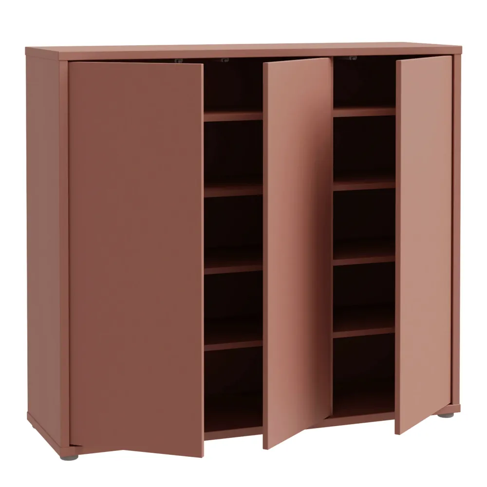 Alice Springs Shoe Cabinet with 3-Door – Terracotta