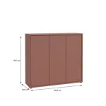 Alice Springs Shoe Cabinet with 3-Door – Terracotta