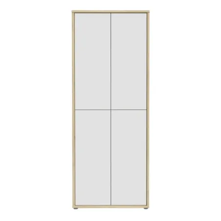 Alice Springs Shoe Cabinet with 4-Door – Artisan Oak & Light Grey Doors