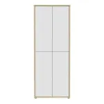 Alice Springs Shoe Cabinet with 4-Door – Artisan Oak & Light Grey Doors