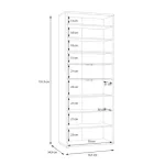 Alice Springs Shoe Cabinet with 4-Door – Artisan Oak & Light Grey Doors