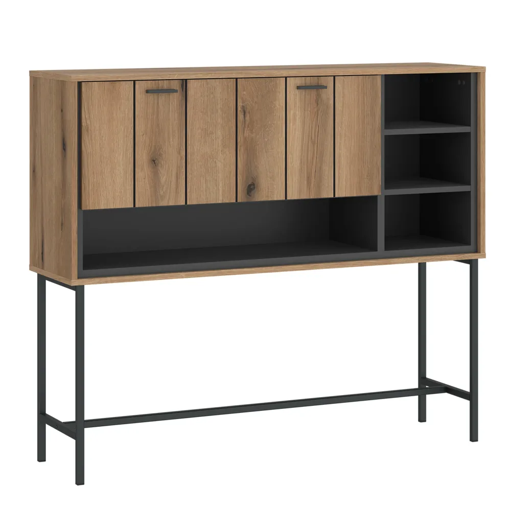 Arundel Bar Table with 1 Flap – Oak & Grey