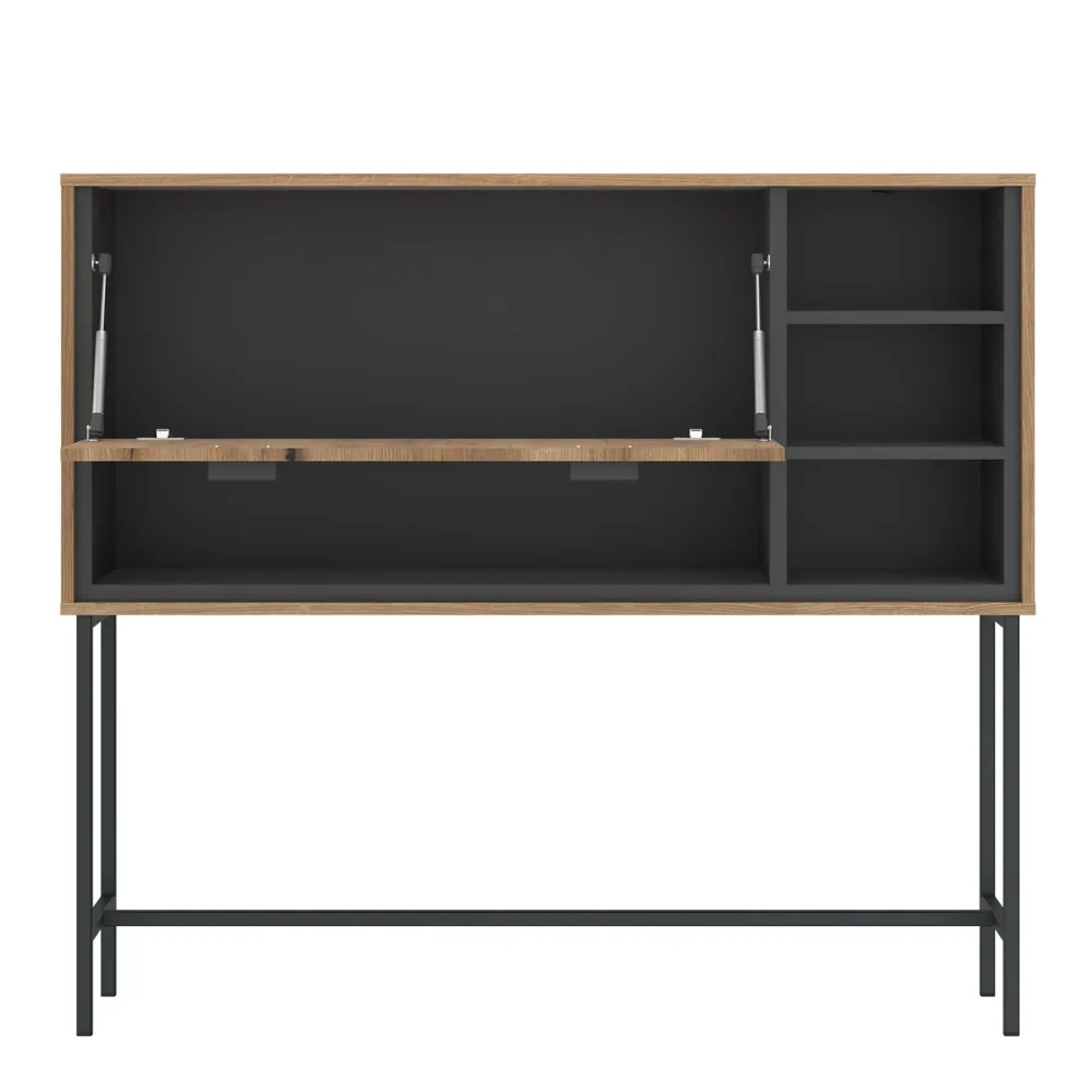 Arundel Bar Table with 1 Flap – Oak & Grey