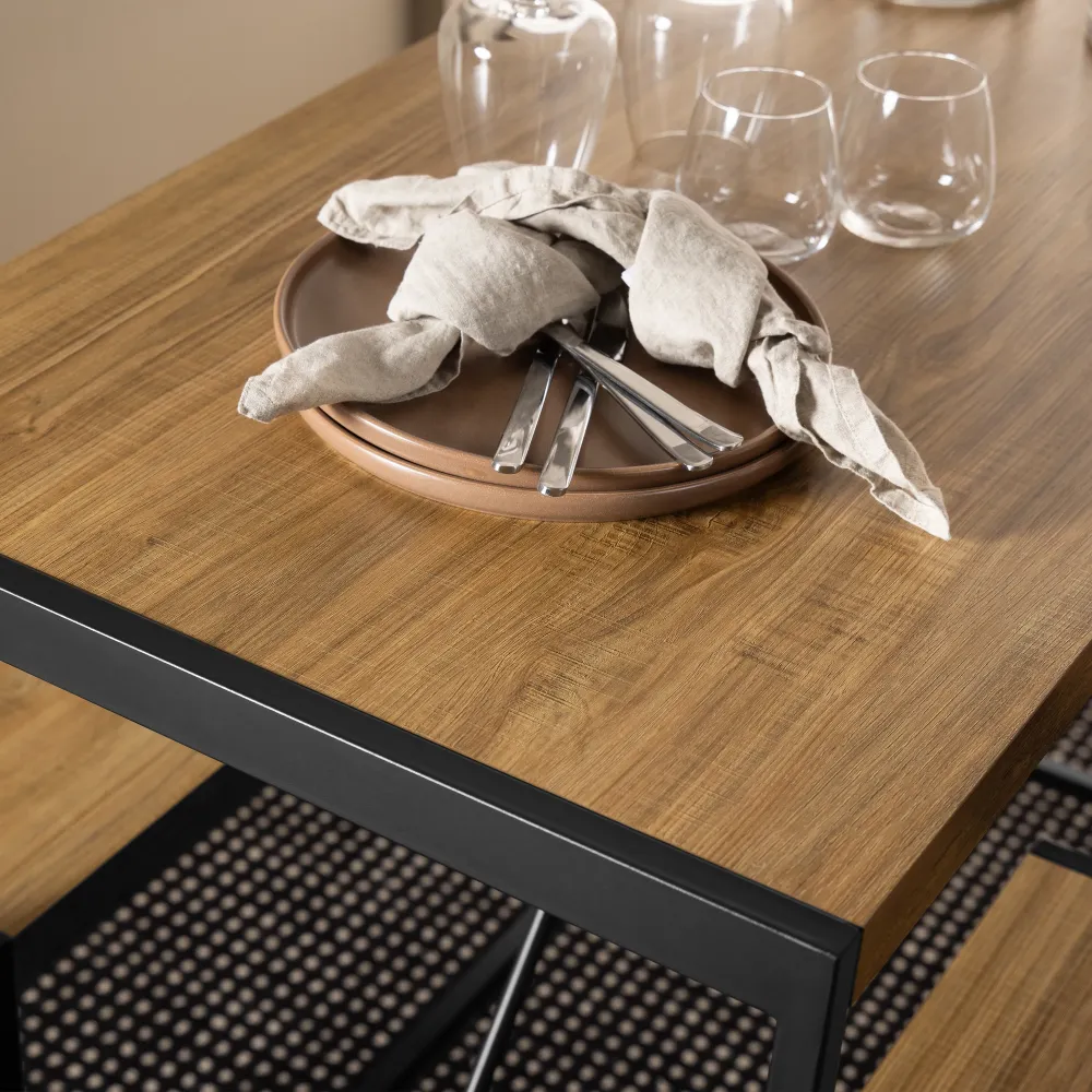 Bahamas Bar Table Set – Black & Oak