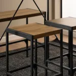Bahamas Bar Table Set – Black & Oak
