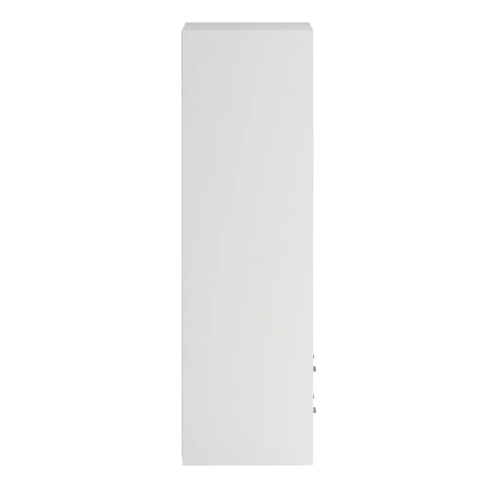 Line Wardrobe with 2 Sliding Doors and 4-Drawer, White