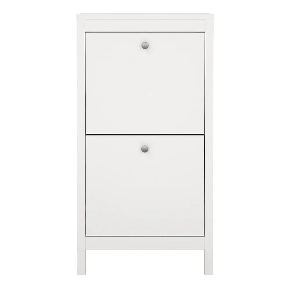 Madrid Shoe Cabinet 2 Flip-Down Doors White