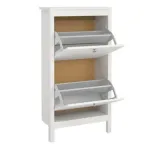Madrid Shoe Cabinet 2 Flip-Down Doors White