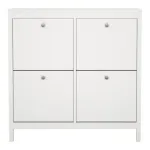 Madrid Shoe Cabinet 4 Flip-Down Doors – White