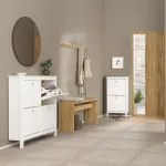 Madrid Shoe Cabinet 4 Flip-Down Doors – White