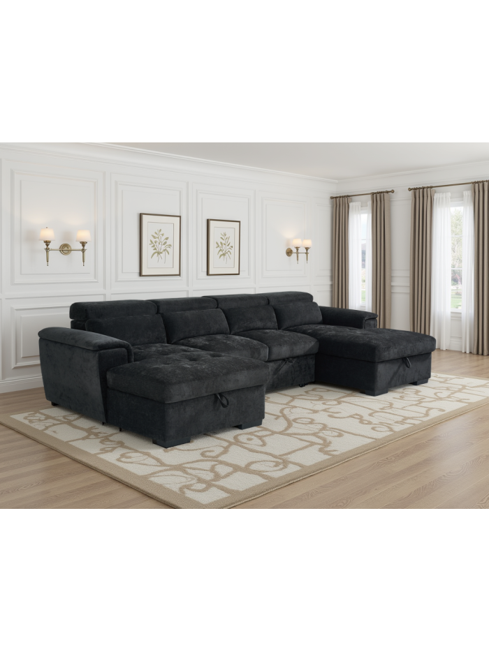 Salcombe Black Sofabed