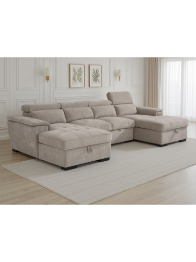 Brixham Beige Sofabed | MODA Britain