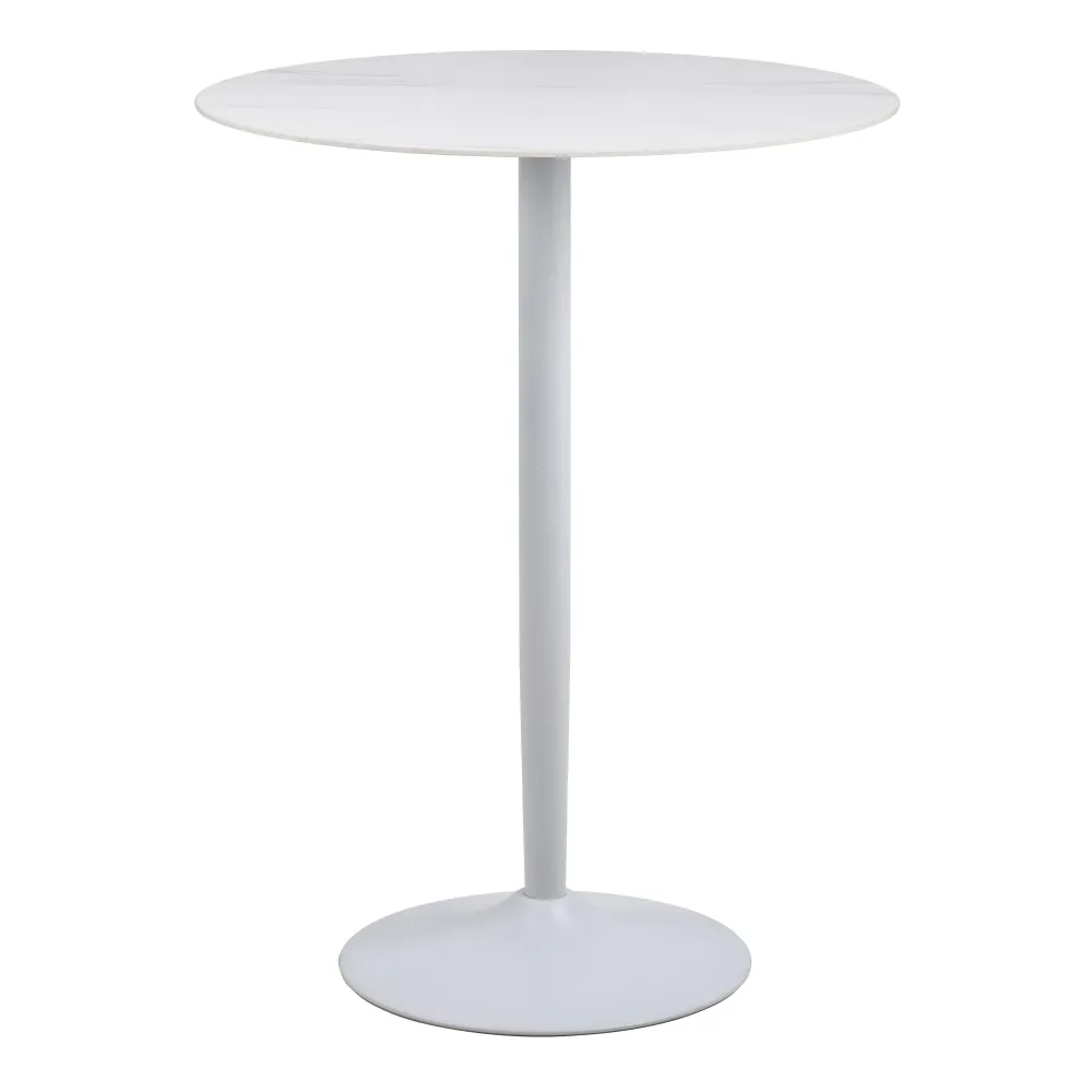 Malta Round Bar Table – Ceramic White