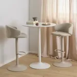 Malta Round Bar Table – Ceramic White
