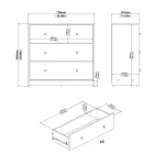May 3-Drawer Chest – Jackson Hickory Oak