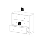 May 3-Drawer Chest – Jackson Hickory Oak