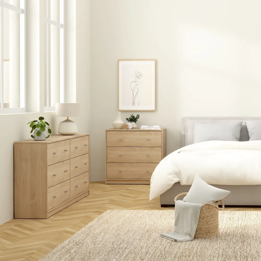 May 6-Drawer Chest (3+3) – Jackson Hickory Oak