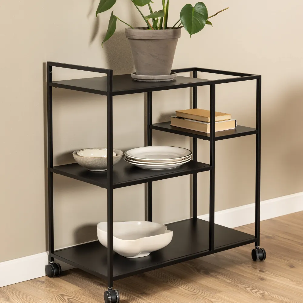 Newcastle Serving Trolley – Matt Black