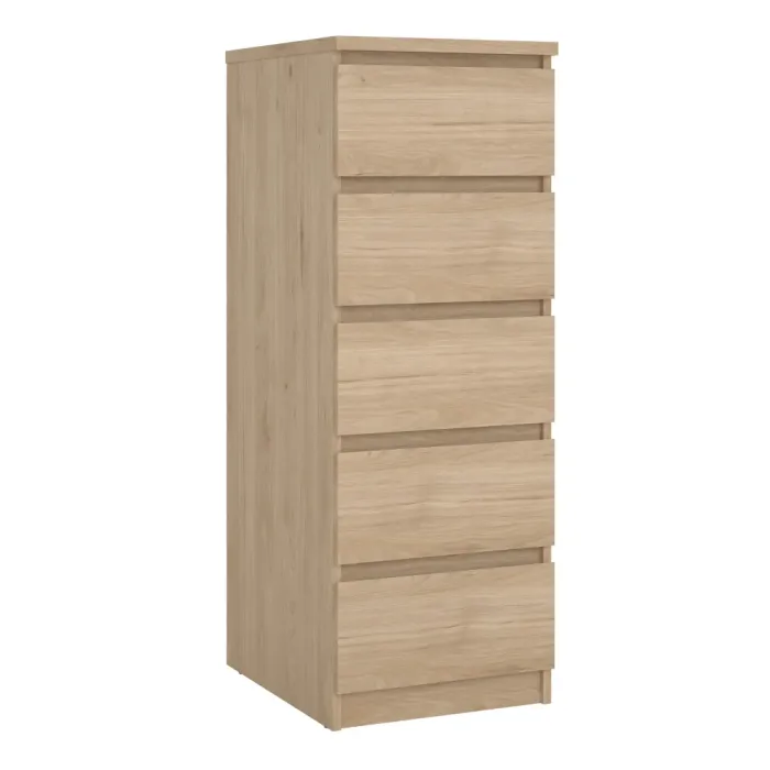 Naia Narrow 5-Drawer Chest – Jackson Hickory Oak