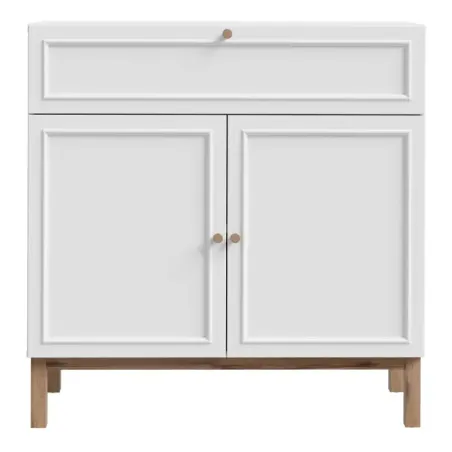 Sideboard Wensley 2-Door, 1-Drawer Console – Light Grey & Oak
