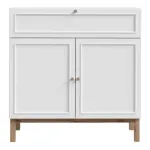 Sideboard Wensley 2-Door, 1-Drawer Console – Light Grey & Oak