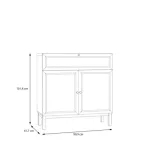 Sideboard Wensley 2-Door, 1-Drawer Console – Light Grey & Oak