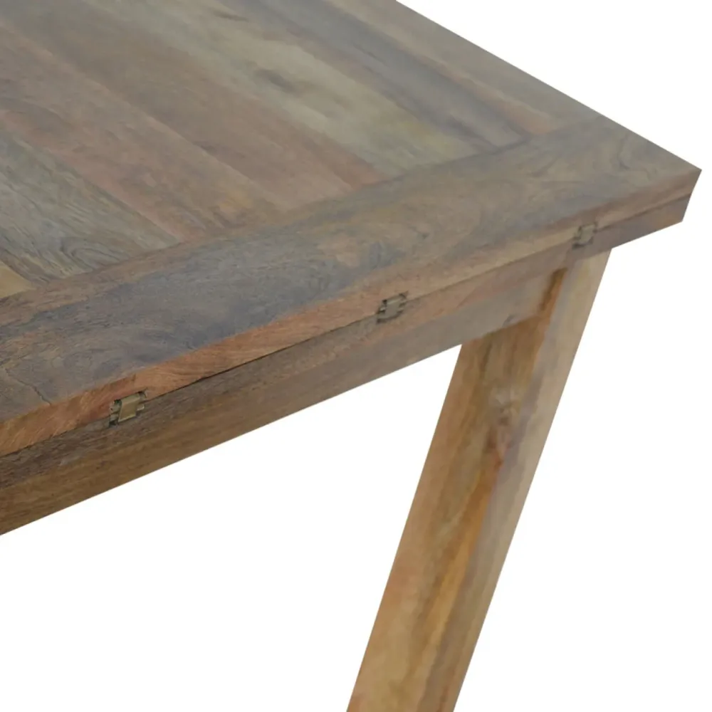 Solid Mango Wood Butterfly-Extendable Dining Table