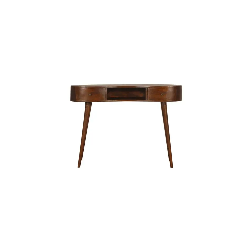 Chestnut Mango Wood Wave Writing Desk