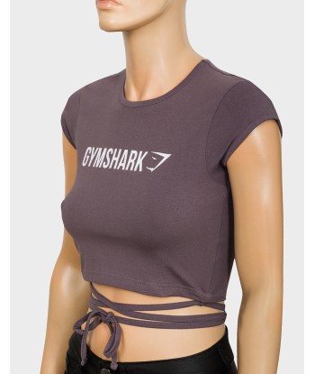 Gymshark Women's Ribbon Crop Top in Slate Grey
